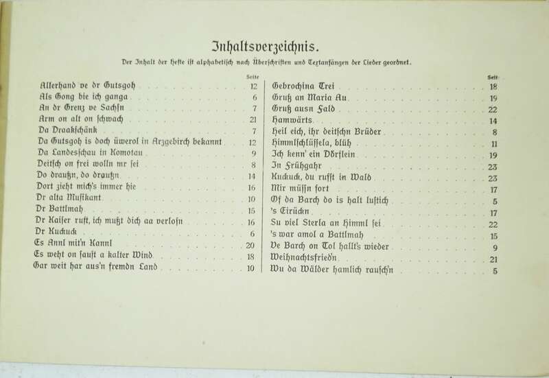 D`r Toler - Hans - Tonl Anton Günther volkstümliche Lieder zur Gitarre 1930er !