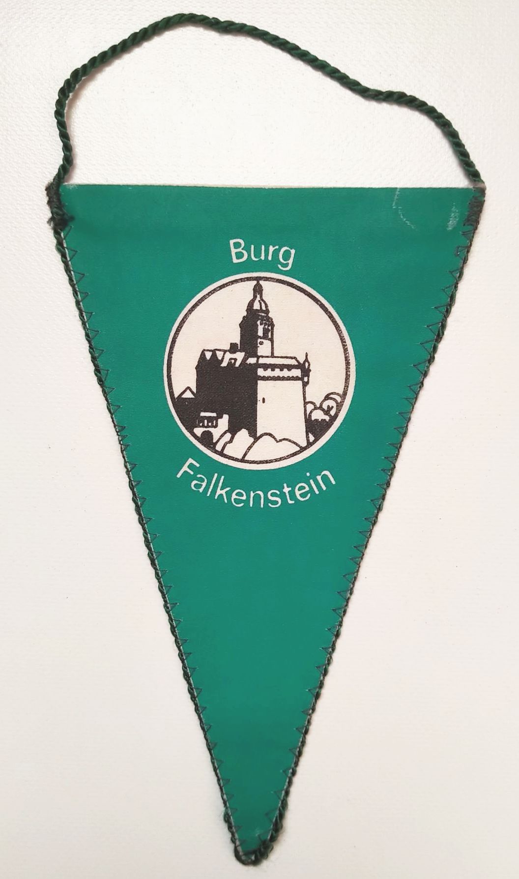 Wimpel Andenken Burg Falkenstein grün Wappen