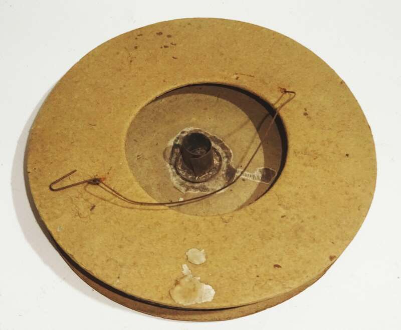 Alter Lampion Mädchen mit Puppenwagen Papier Laterne vintage 