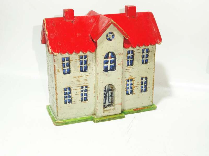 Alte Holz Häuser Kirche Holzhäuser Spielzeug Taubenhaus Modellbau Deko 