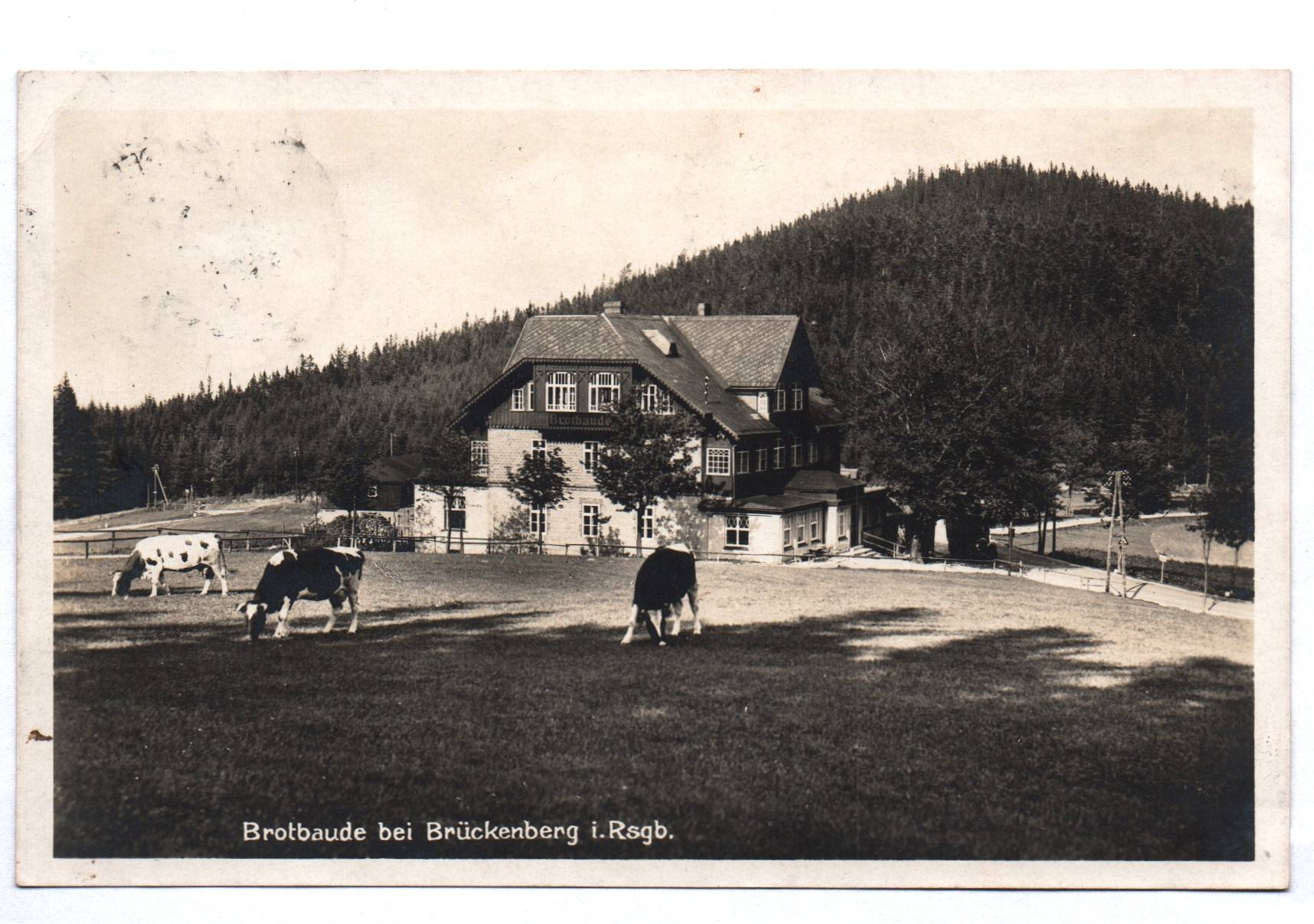 Ak Brotbaude bei Brückenberg Riesengebirge 1929