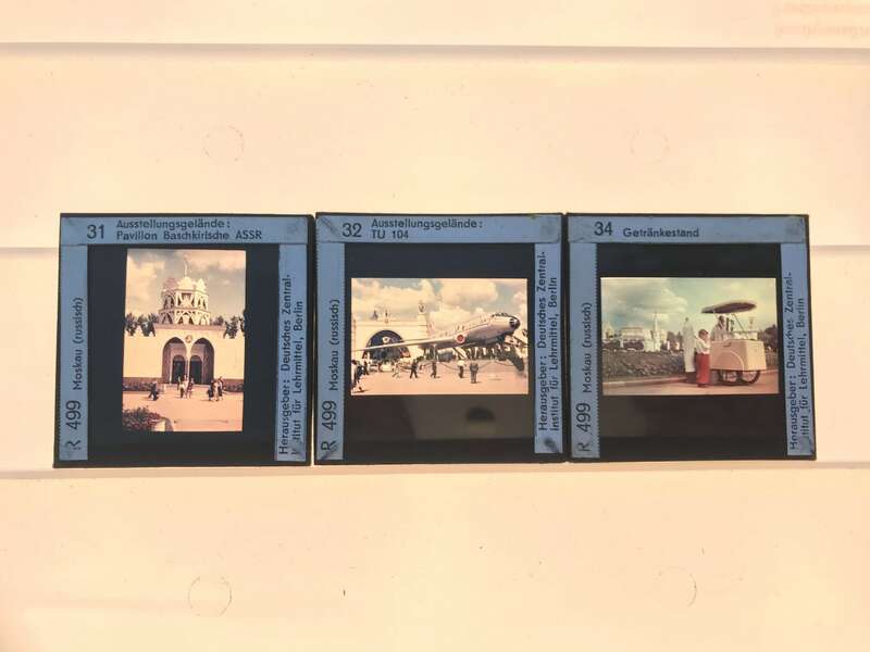 Dias alte Lehrmittel Sowjetunion Deutschland Glasdias