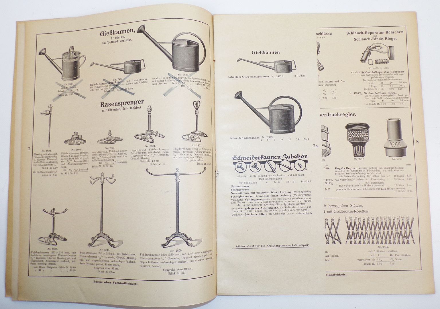 Alter Katalog Belaco Garten Werkzeuge Gießkannen 1931 
