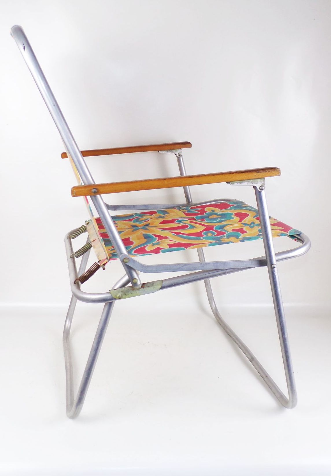 Alter Campingstuhl Klappstuhl 70er Jahre Stoff DDR Retro Look 