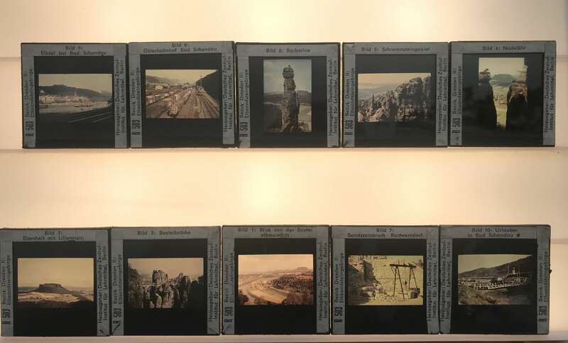 Dias alte Lehrmittel Sowjetunion Deutschland Glasdias