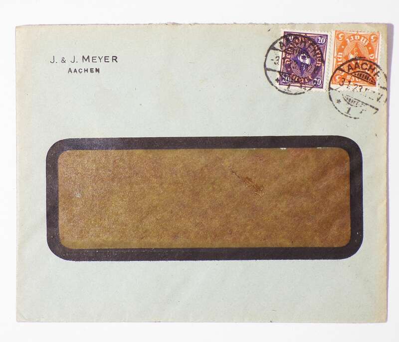Alter Brief J u J Meyer Aachen 1923 