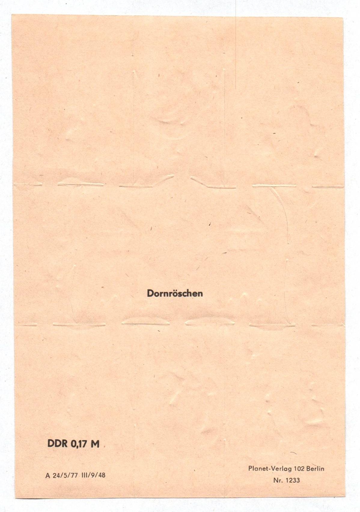 DDR Oblaten Bogen Dornröschen Märchen Planet Verlag 1977 scraps DDR Oblaten Bogen Dornröschen Märchen Planet Verlag 1977 scraps