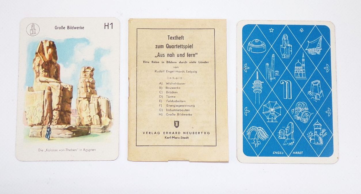 Aus nah und fern Eine Reise um die Erde in Bildern 1963 DDR Kartenspiel 