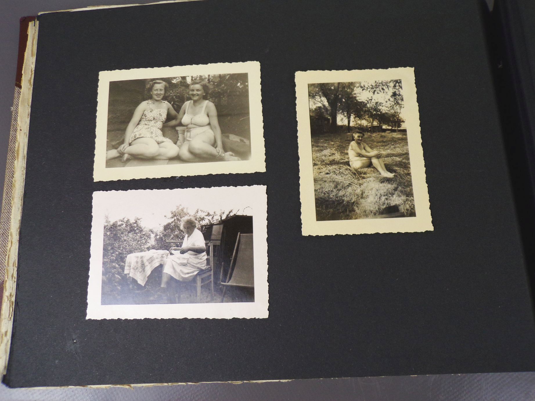 Altes Fotoalbum weiblicher RAD Alltag Ausflug 1949 Altes Fotoalbum weiblicher RAD Alltag Ausflug 1949