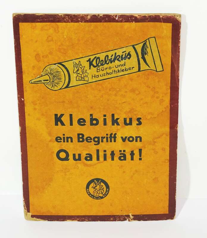 Klebikus Pappschild DDR Klebestift Leim Kleber Reklame Sammler Vintage Aufsteller 
