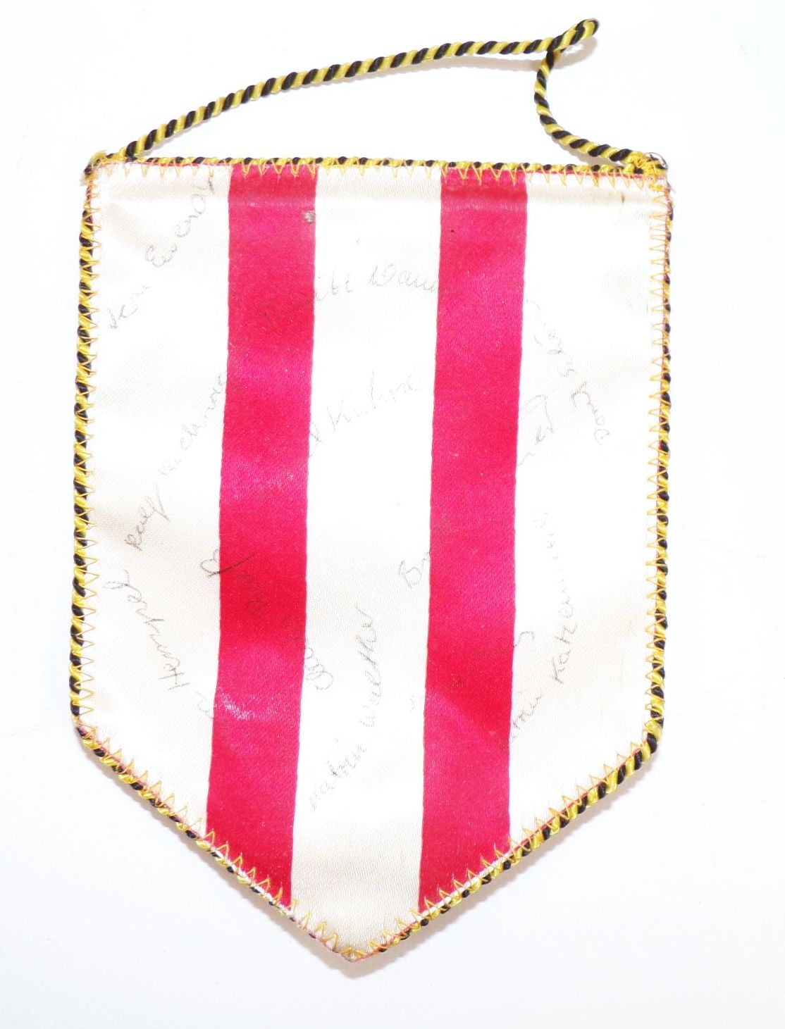 DDR Wimpel SC Einheit Dresden mit Unterschriften 