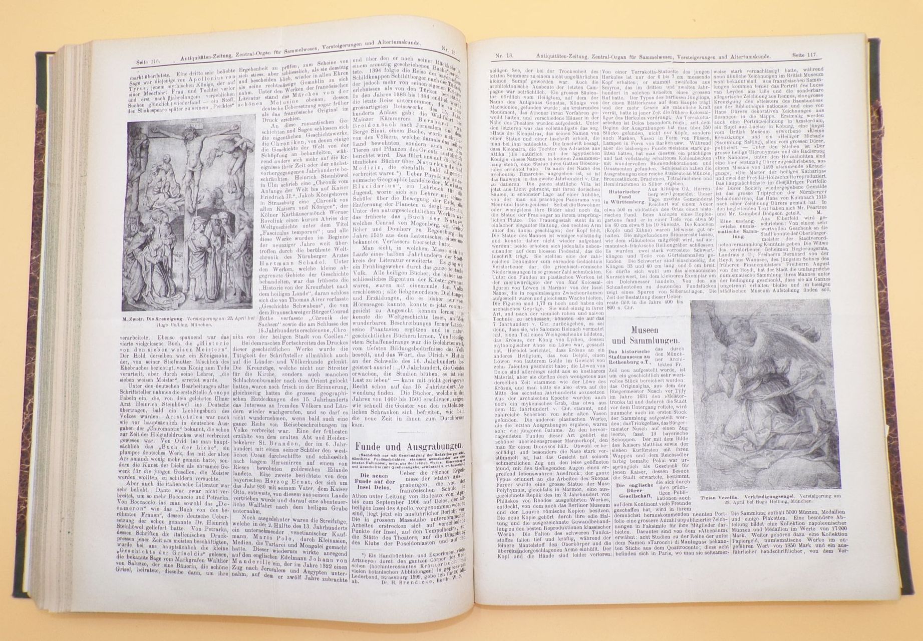 Antiquitäten Zeitung 1906 1907 gebundener Jahrgang Antiquitäten Zeitung 1906 1907 gebundener Jahrgang
