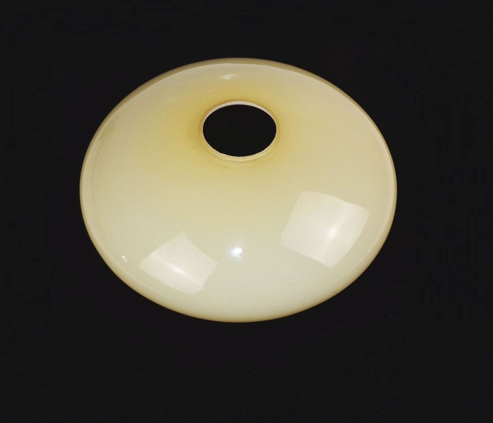 Alter Lampenschirm Lampenglas beige Rund Schale Deckenleuchte Ersatz