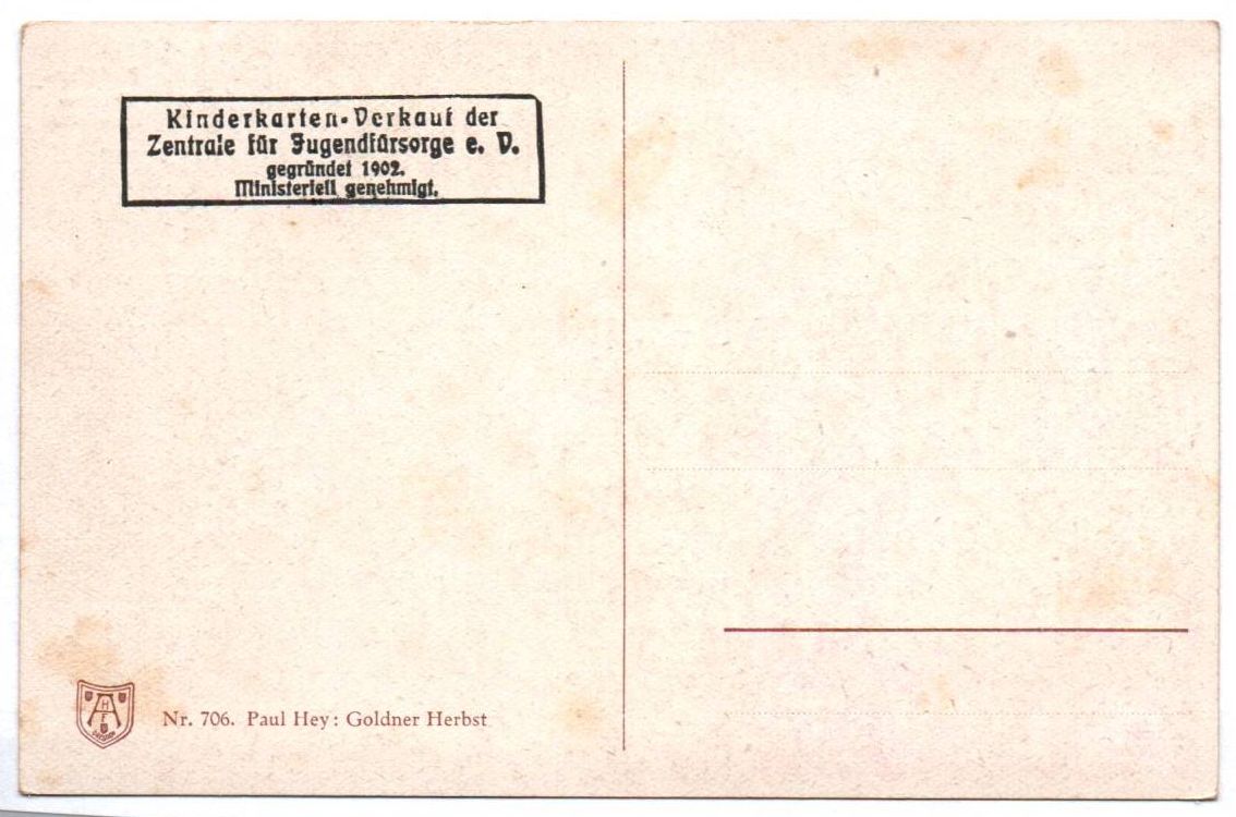 Paul Hey Ansichtskarte Goldener Herbst 1920er Künstler Postkarte