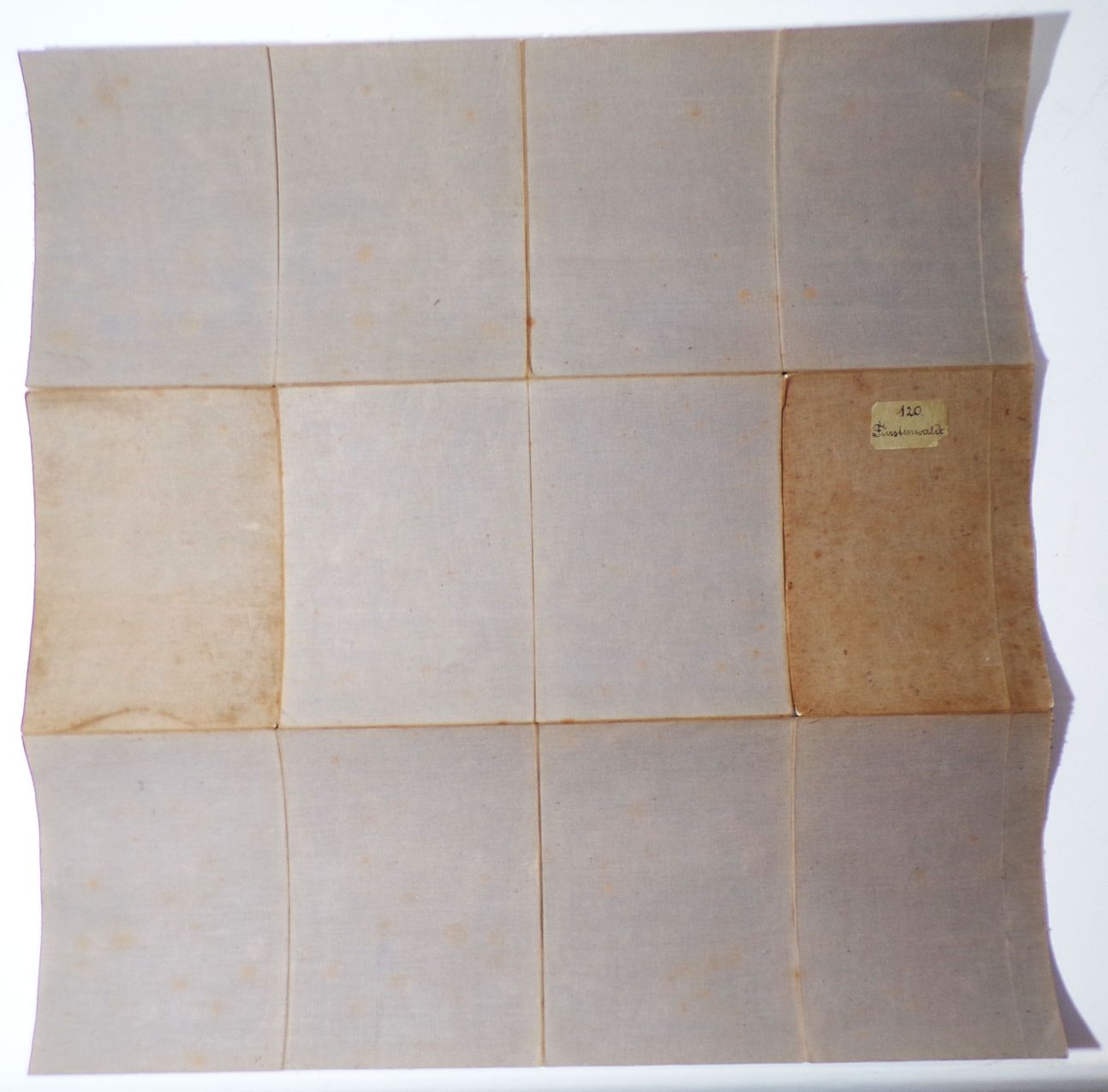 Fürstenwalde Böhmen Landkarte 1881 Schönwald Peterswald Leinen Karte