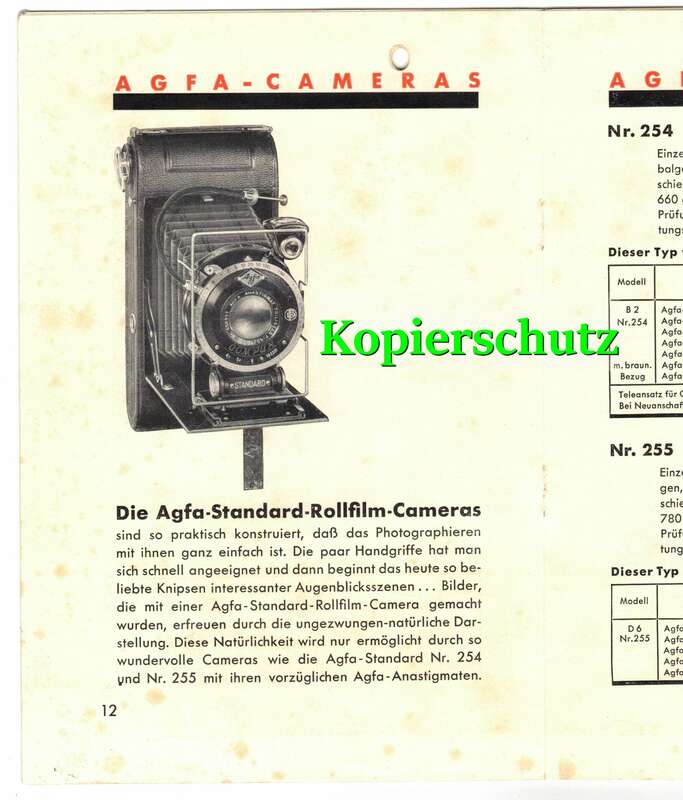 Reklame Heft Prospekt Agfa Berlin Kamera 1930 Vorstellung !