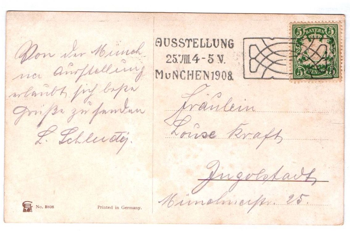 Künstler Ak singender Hahn Stolz sign 1908 Ausstellung München Stempel