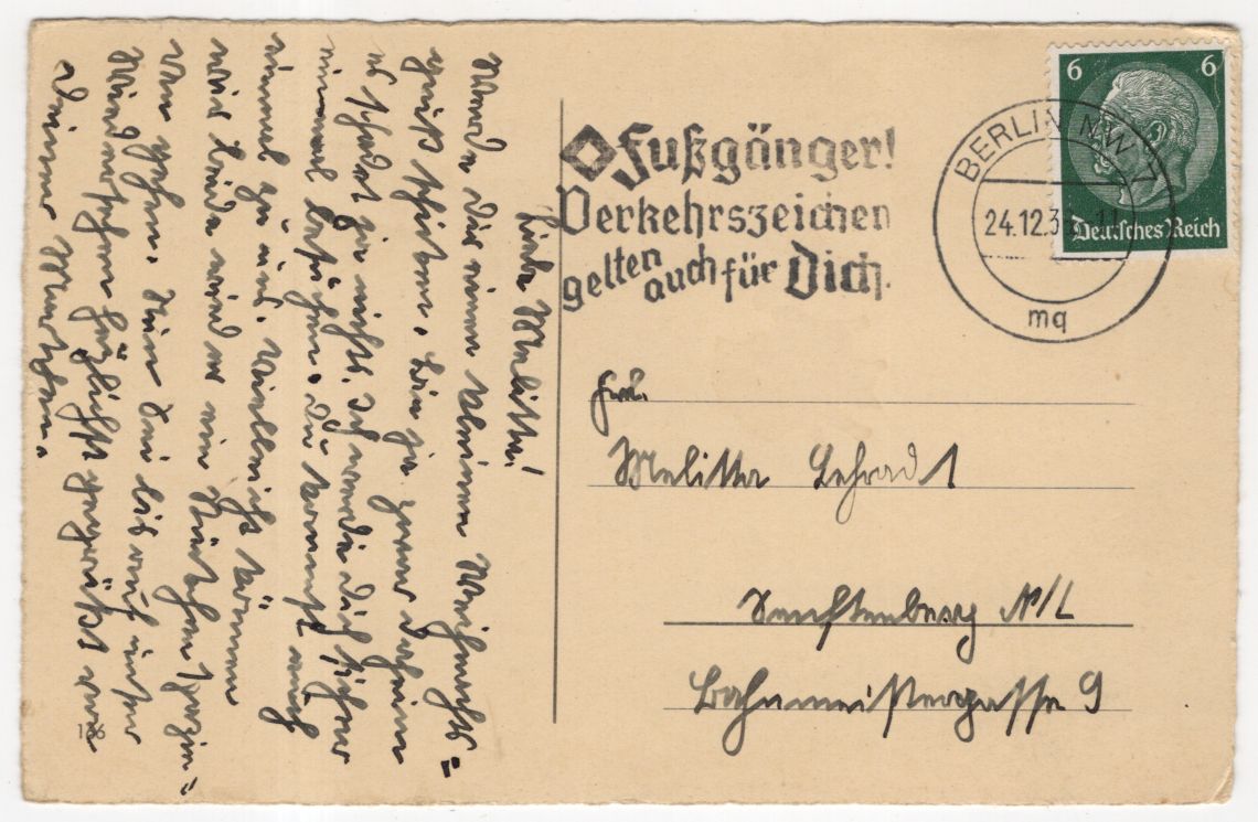 AK Weihnachtsmann schaut zum Fenster rein Frohes Weihnachtsfest 1936