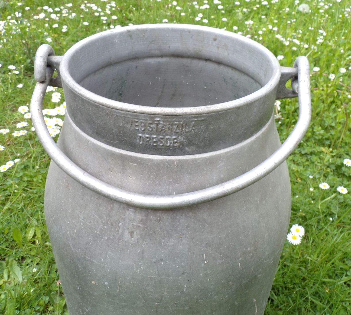 Alte Milchkanne 20 Liter Aluminium Garten Deko 
