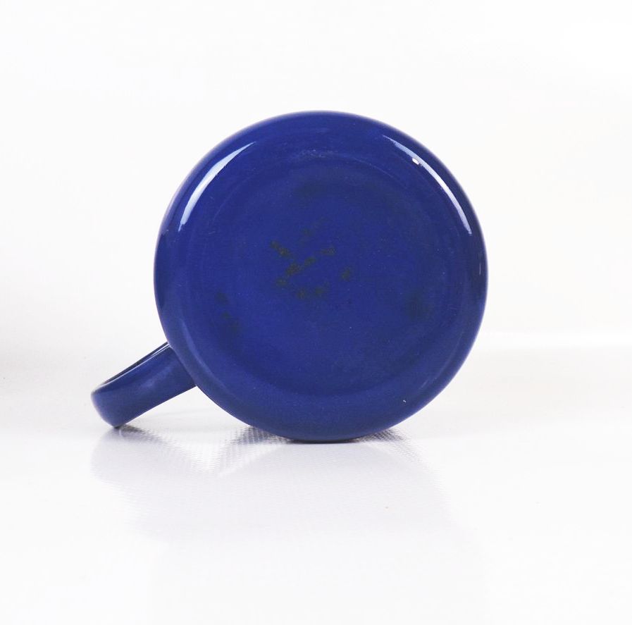 Alte Tasse Emaille blau weiß Tasse Emailtasse Pflanzgefäß Trinkbecher Alte Tasse Emaille blau weiß Tasse Emailtasse Pflanzgefäß Trinkbecher