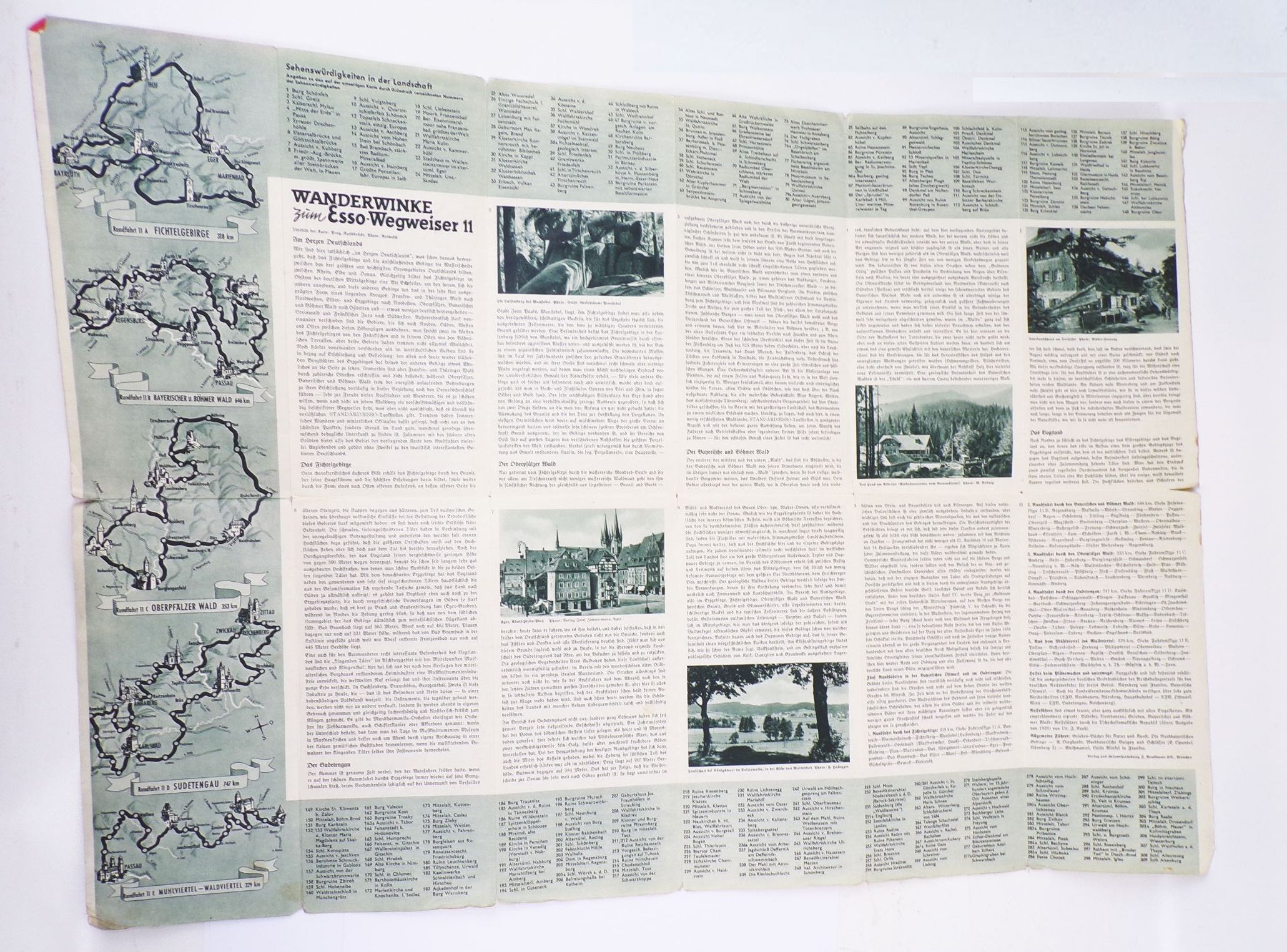 Esso Landkarte Prag Wegweiser 11 Böhmen Mähren