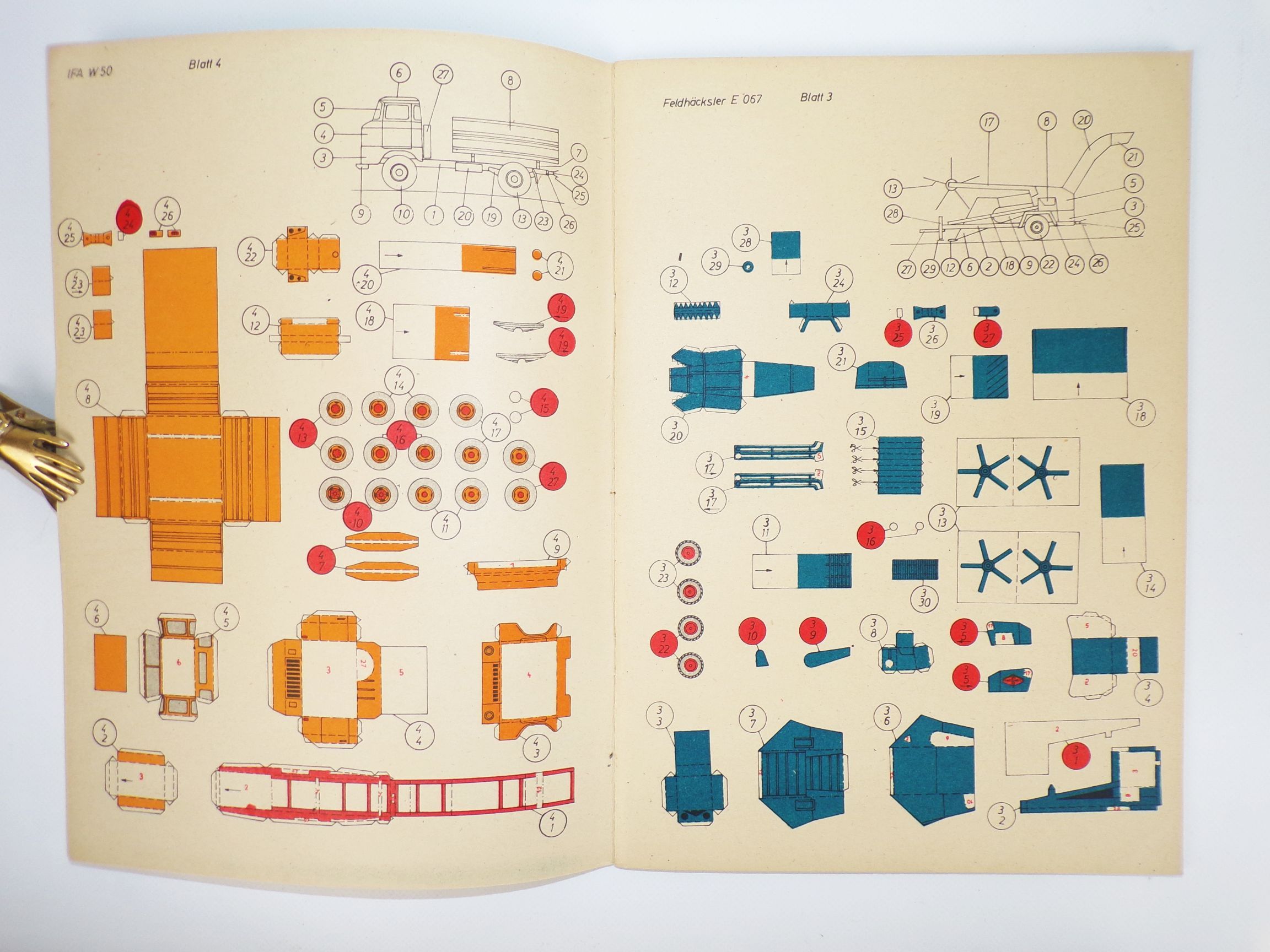 DDR Kranich Modellbogen Moderne Erntetechnik Fortschritt 1968