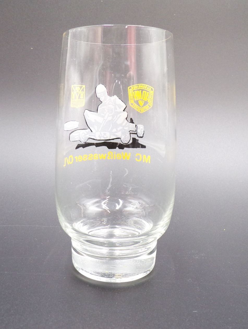 Alter Glas MC Weisswasser O L ADMV Motosport DDR Andenkenglas 