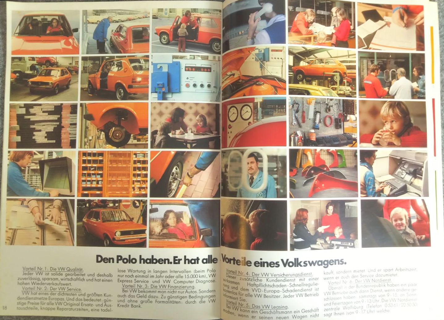 Auto Volkswagen Broschüre original mit Preisliste der Polo 1975 Auto Volkswagen Broschüre original mit Preisliste der Polo 1975