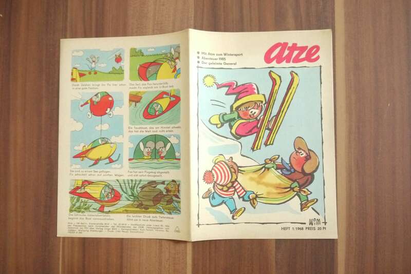 Atze Comic Heft 1 Januar 1968 DDR Mit Atze zum Wintersport