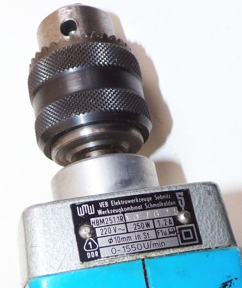 Heimwerker Pistole DDR Bohrmaschine OVP blau HBM 251.1R