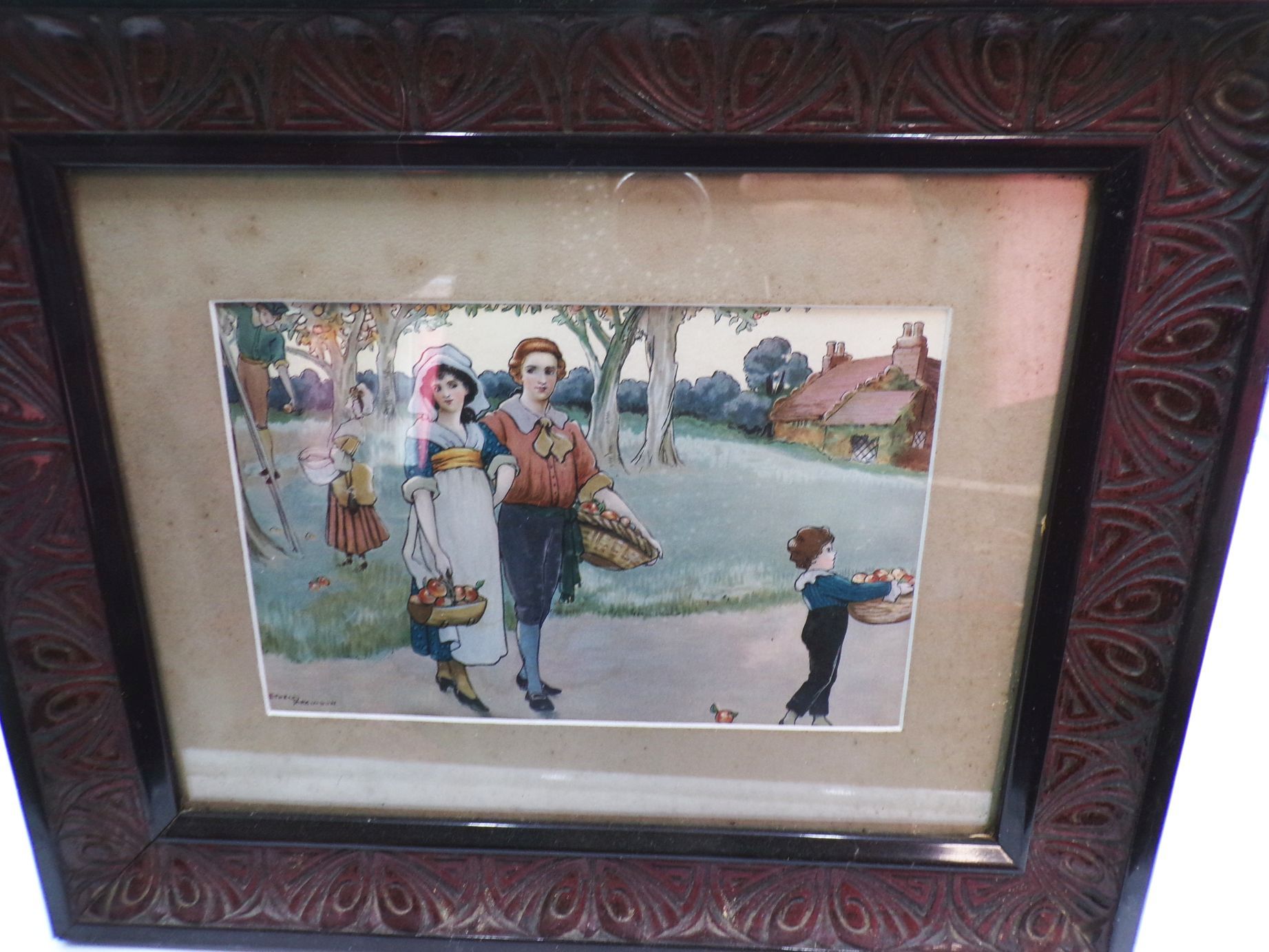 Alte Drucke Ethel Parkinson Lithografie um 1900 Bilderrahmen 2 Stück Alte Drucke Ethel Parkinson Lithografie um 1900 Bilderrahmen 2 Stück