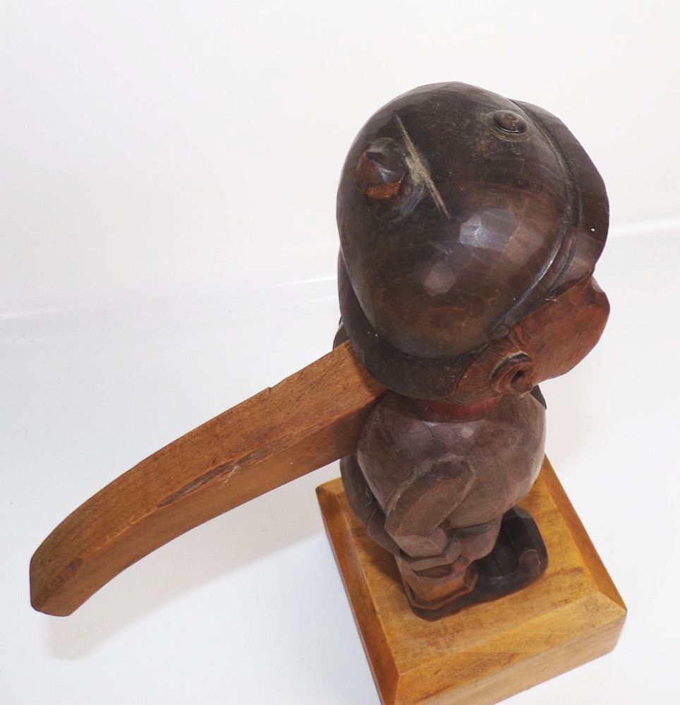 Altes Nussknacker handgeschnitzt Soldat Pickelhaube Säbel um 1900