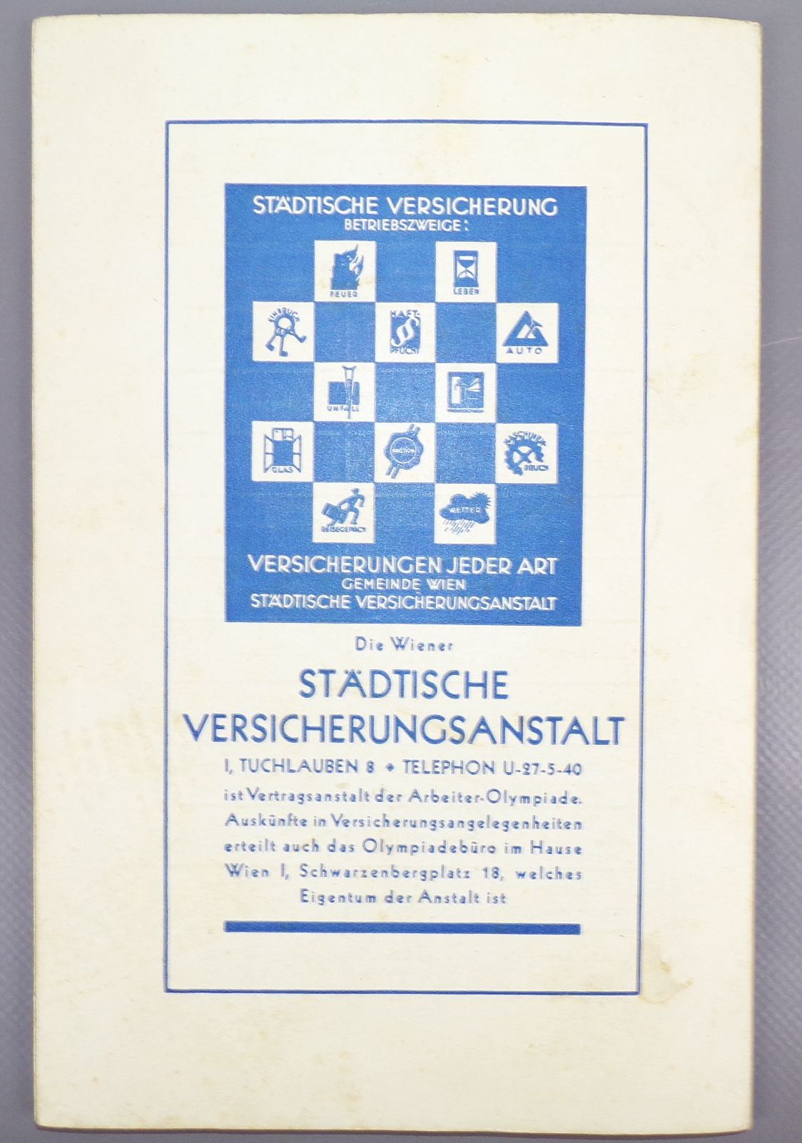 Wien Arbeiter Olympiade 1931 Zeit Programm Wettkämpfer Verzeichnis Sozialisten 