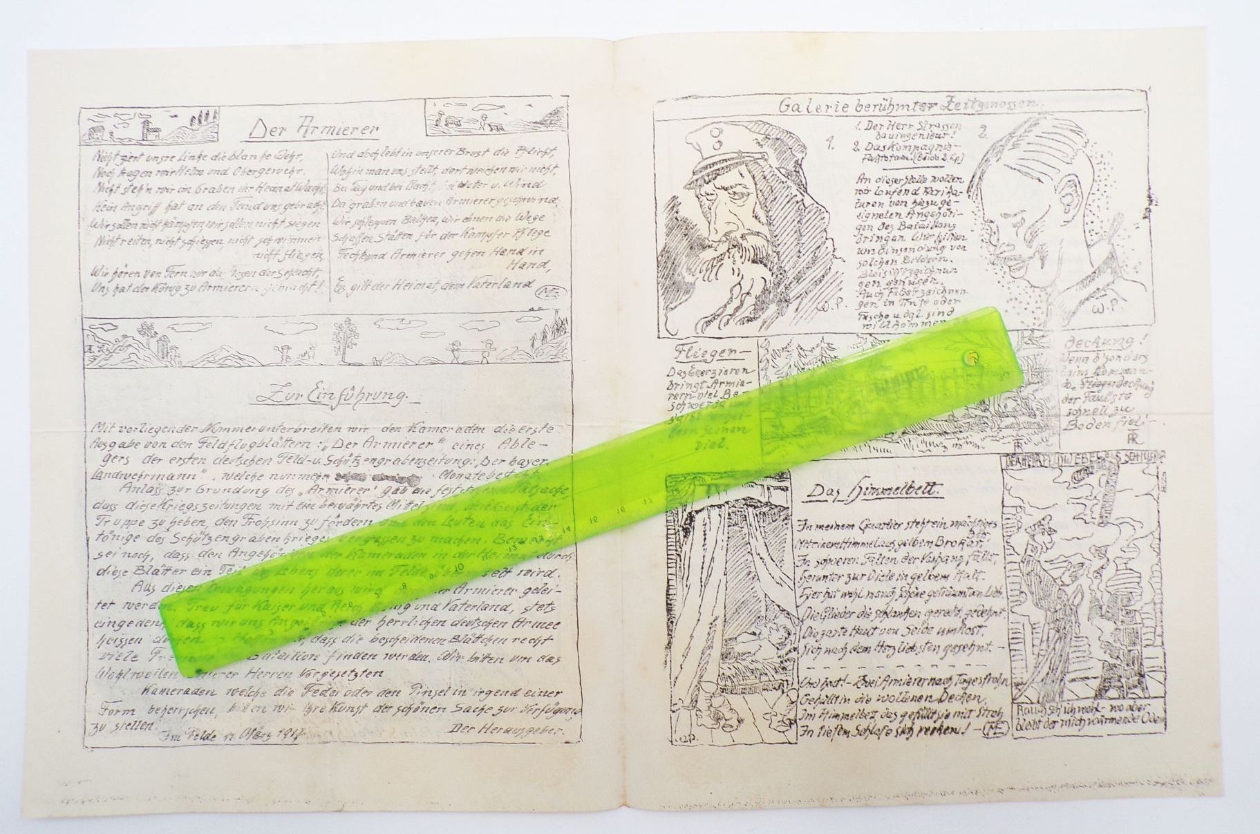 Der Armierer Nr 28 Flugblätter Bayern Landwehrmann Zeitung WW1 