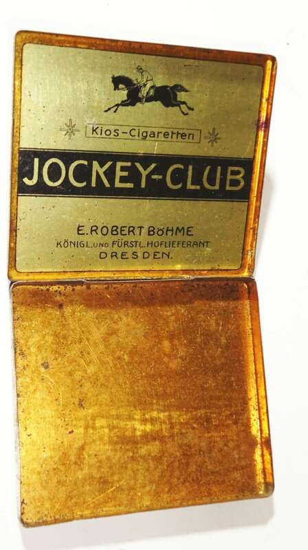 Alte Zigarettendose Jockey Club Kios Zigaretten Böhme Dresden Blechdose