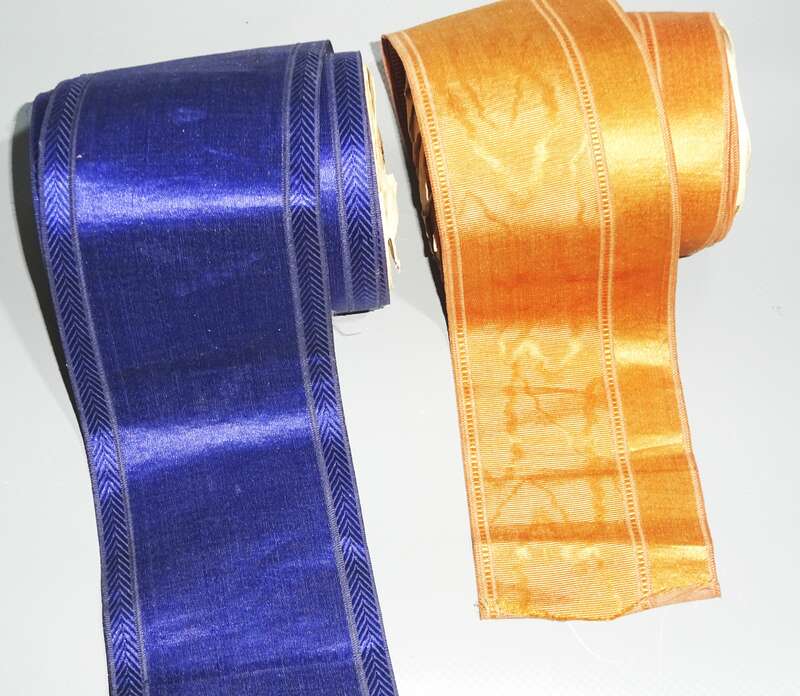 3 Rollen uralte Borte Seide Gewebt Nähen Handarbeit Bordüre 