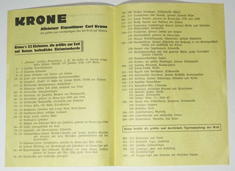 Konvolut Zirkus Krone Briefkopf Prospekte Circus 