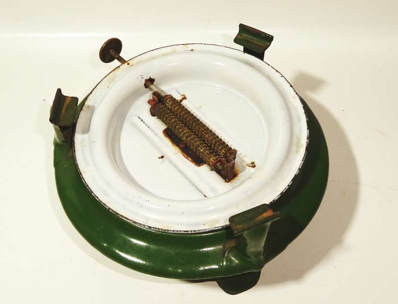 Original Haller Kocher Emaille Grün Camping Petroleum Vintage Deko