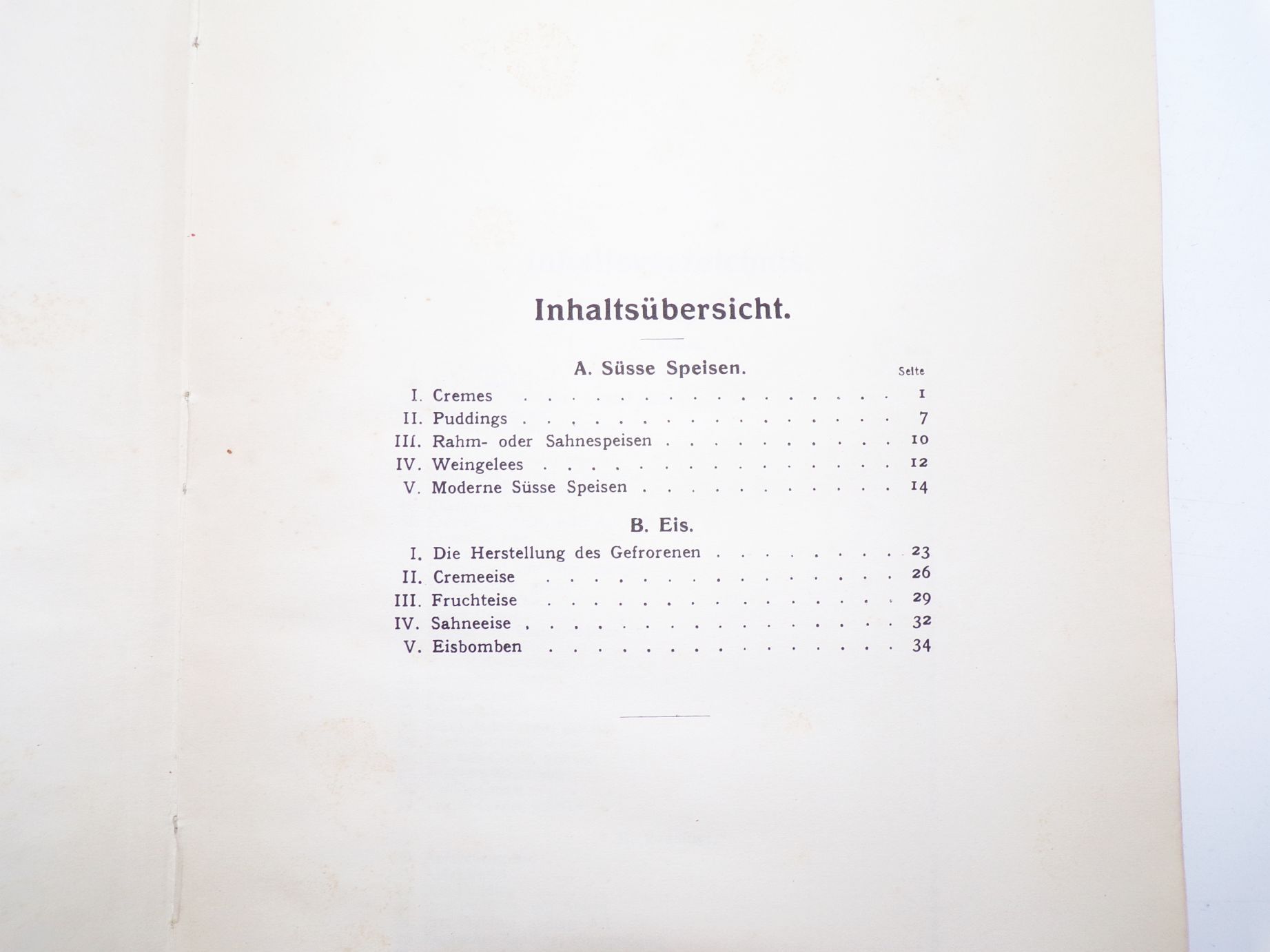 Süße Speisen und Eis von Karl Scharrer um 1910 Chromolithografie