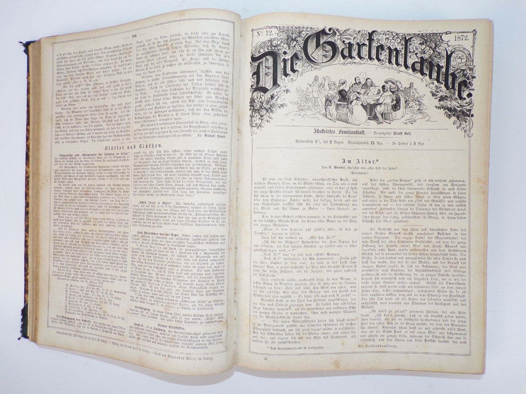Gartenlaube Illustriertes Familienblatt 1872 kompletter Jahrgang 