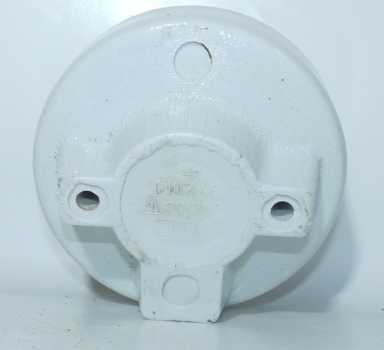 Alte Kugellampe IP41 Glas Weiß Außenlampe Porzellan Fassung