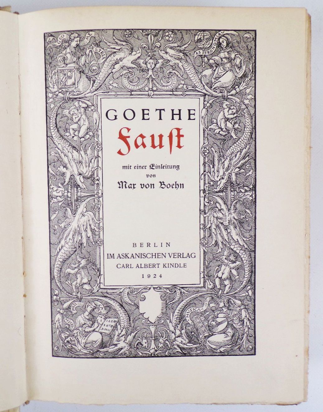 Goethe Faust 1924 Askanischer Verlag Berlin Prachtausgabe