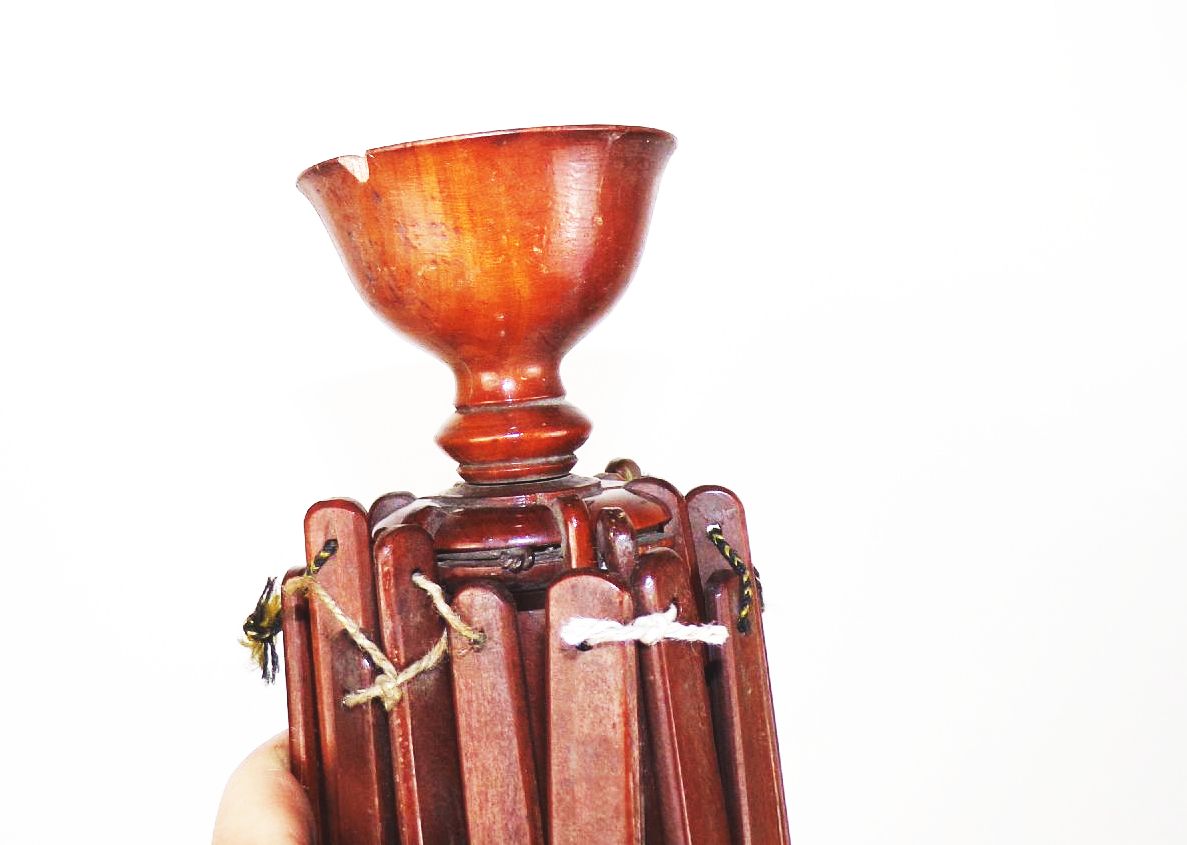 Alte Schirmhaspel Wollwickler Holz Handarbeit Schneider Biedermeier 