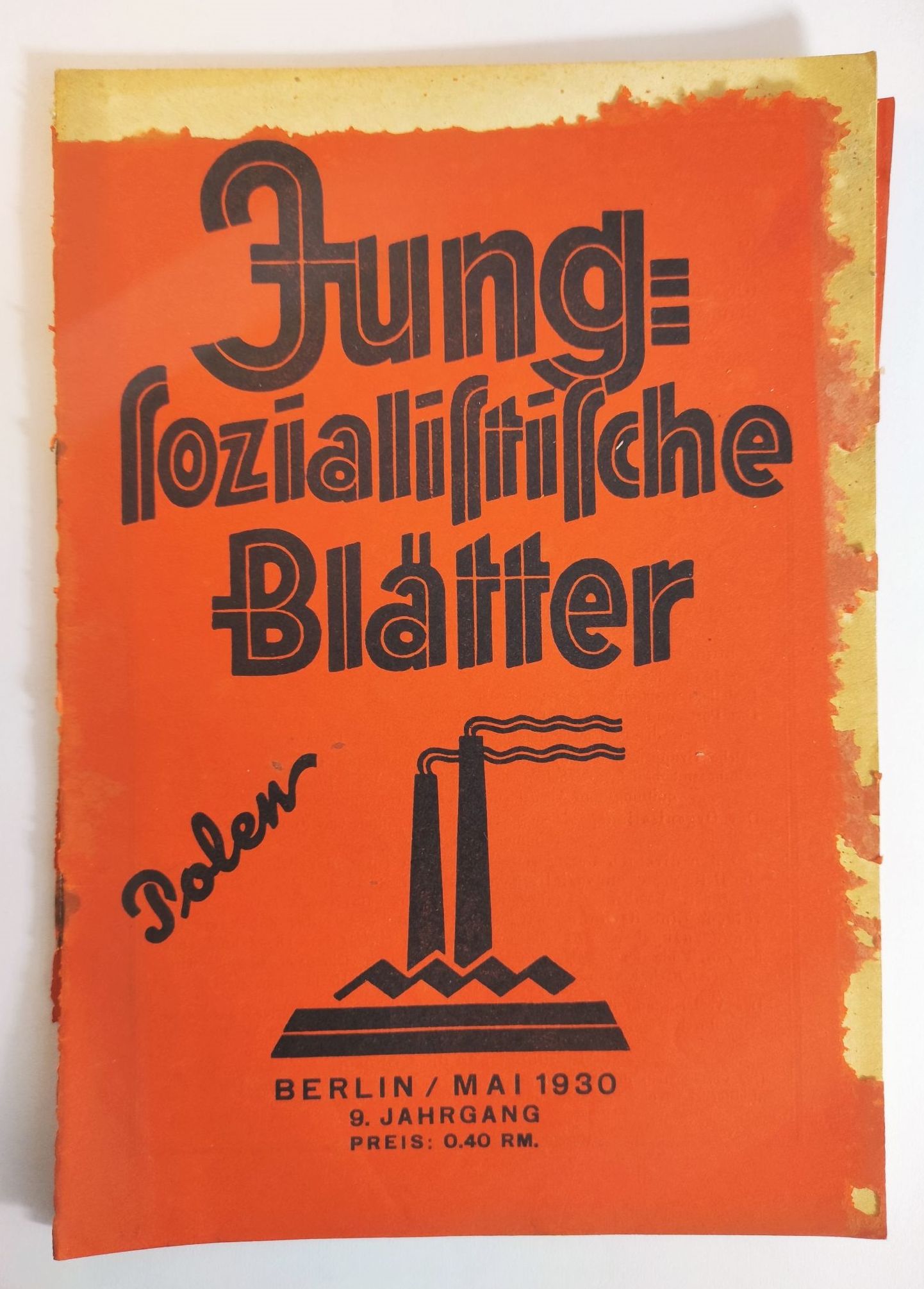 Jung sozialistische Blätter Polen Heft Mai 1930 Jung sozialistische Blätter Polen Heft Mai 1930