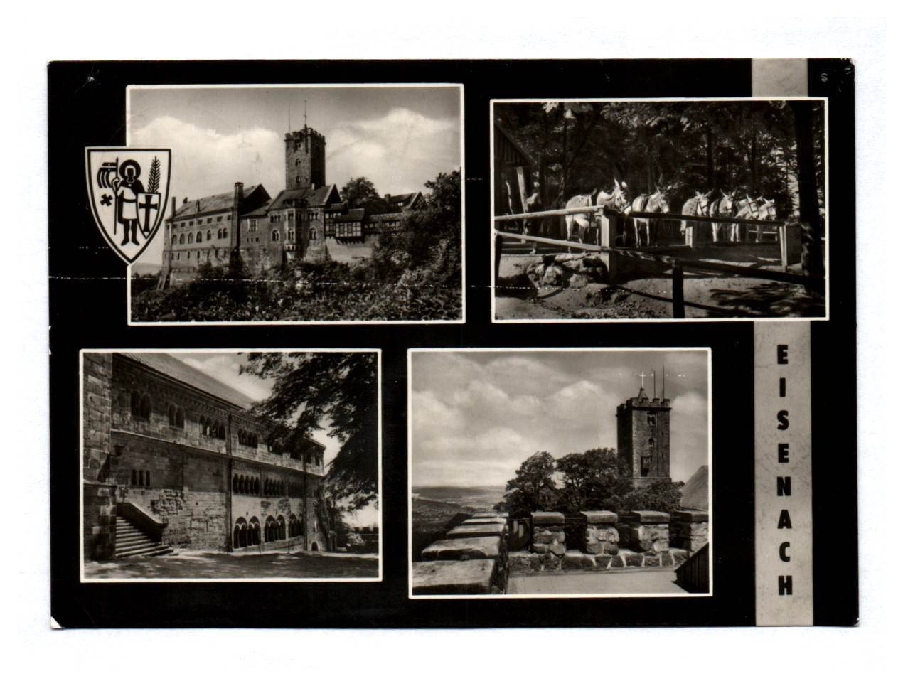 Ak Eisenach Die Wartburg Eselstation Palas Blick vom Südturm DDR 1957 Ak Eisenach Die Wartburg Eselstation Palas Blick vom Südturm DDR 1957