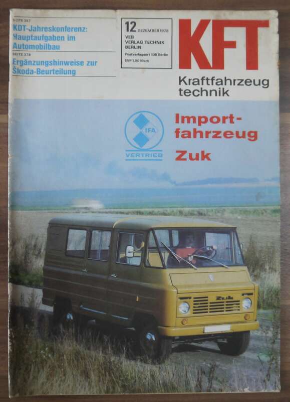 KFT jahreskonferenz Hauptaufgaben im Automobilbau KFT Dezember 1978 Zeitschrift DDR