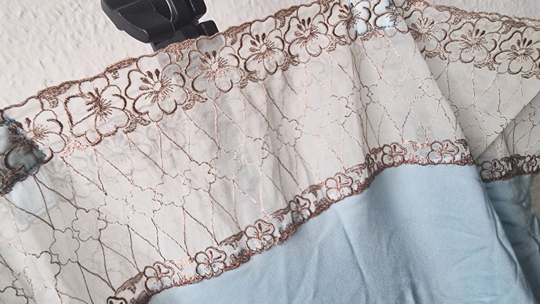 Negligee Damen hellblau Blumen weiß Nachthemd Vintage Unterhemd Negligee Damen hellblau Blumen weiß Nachthemd Vintage Unterhemd