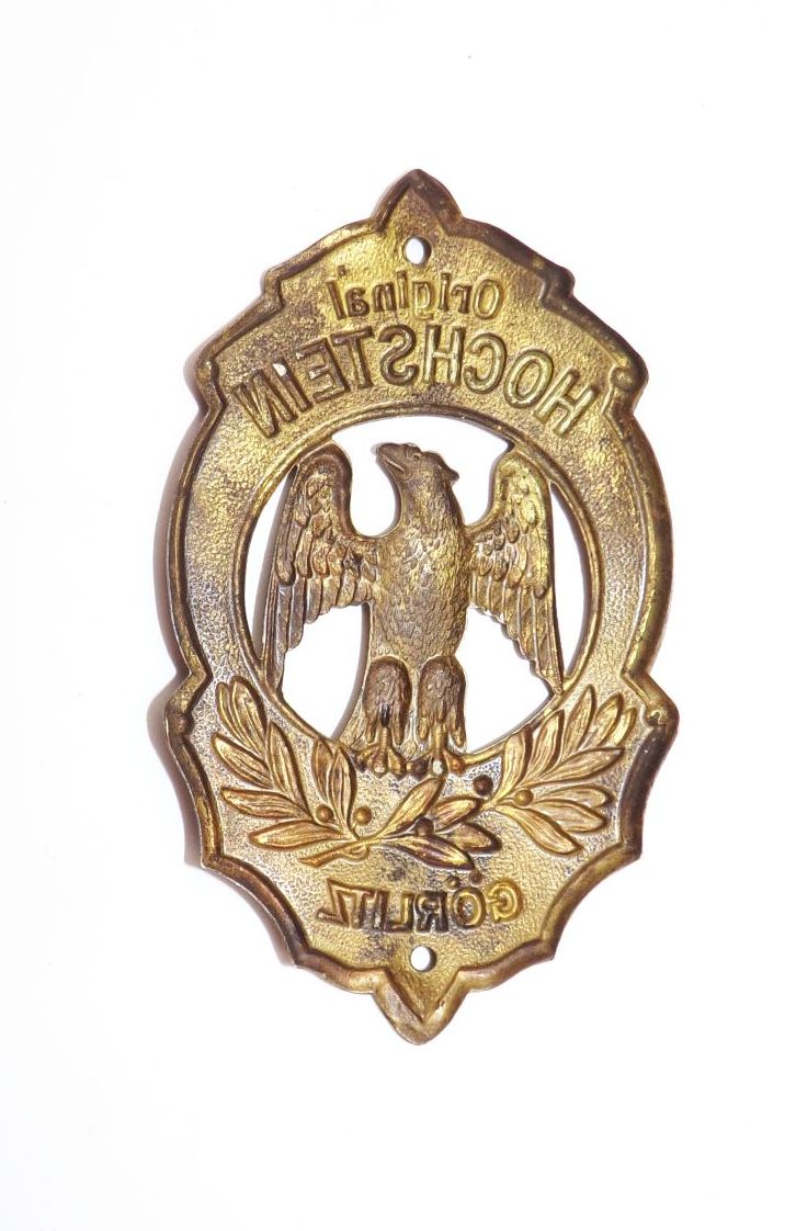 Altes Fahrradschild Original Hochstein Görlitz um 1910 Emblem Steuerkopfschild