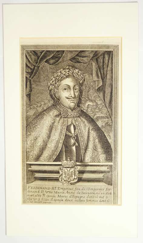 Kupferstich Kaiser Ferdinand III Portrait Krafft 1700er 1800er  