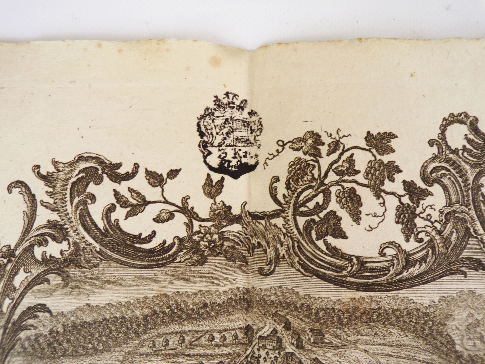 Gesellenbrief Zimmermann 1794 Weingarten Marck Flecken Altdorff Kupferstich